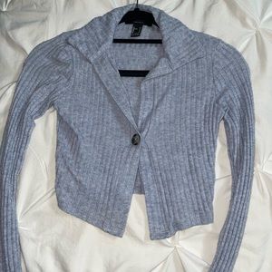 Baby blue button up top